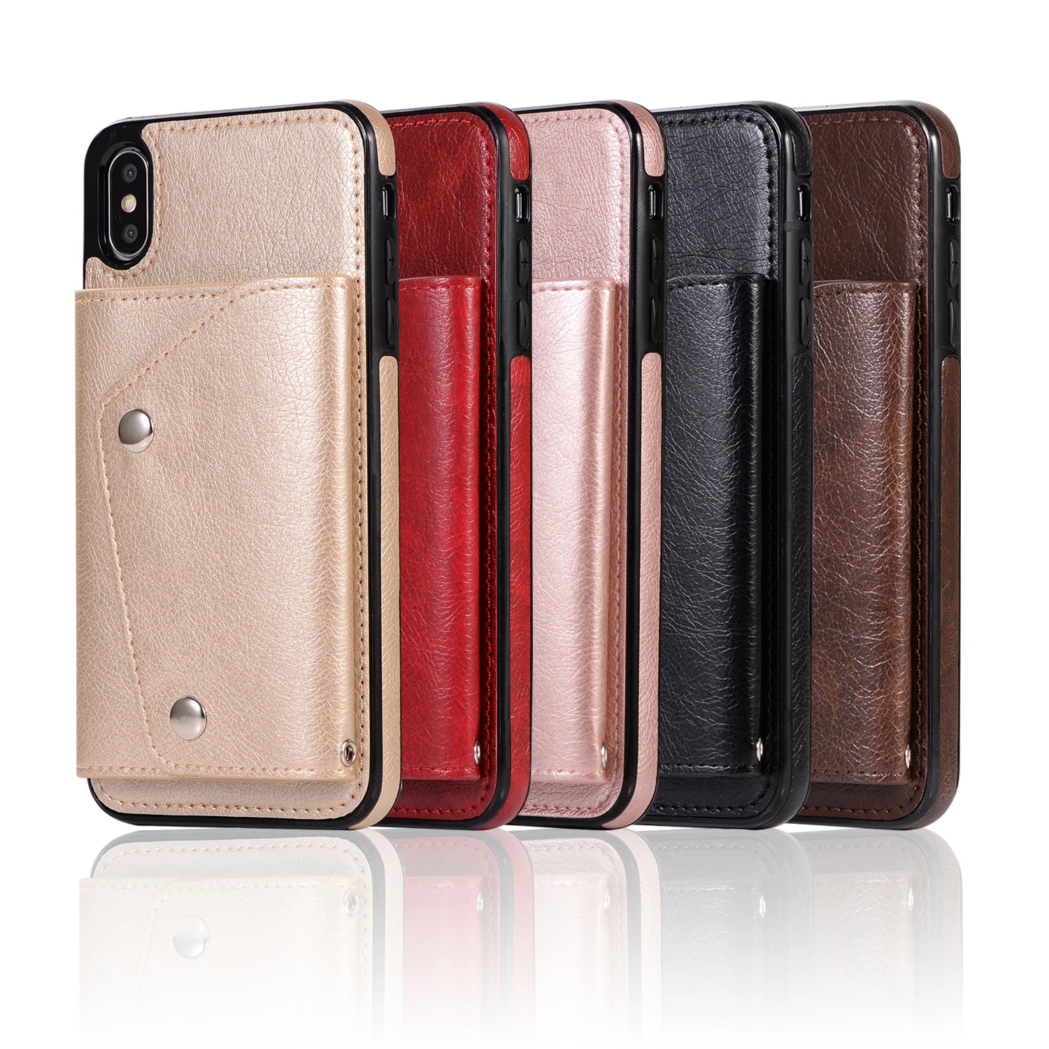 Минималистичная однотонная цветная крышка для iphone XS MAX чехол телефона флип Фолио