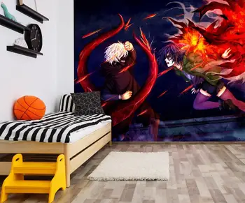 

[Self-Adhesive] 3D Tokyo Ghoul 301 Japan Anime Wall Paper mural Wall Print Decal Wall Murals Belly