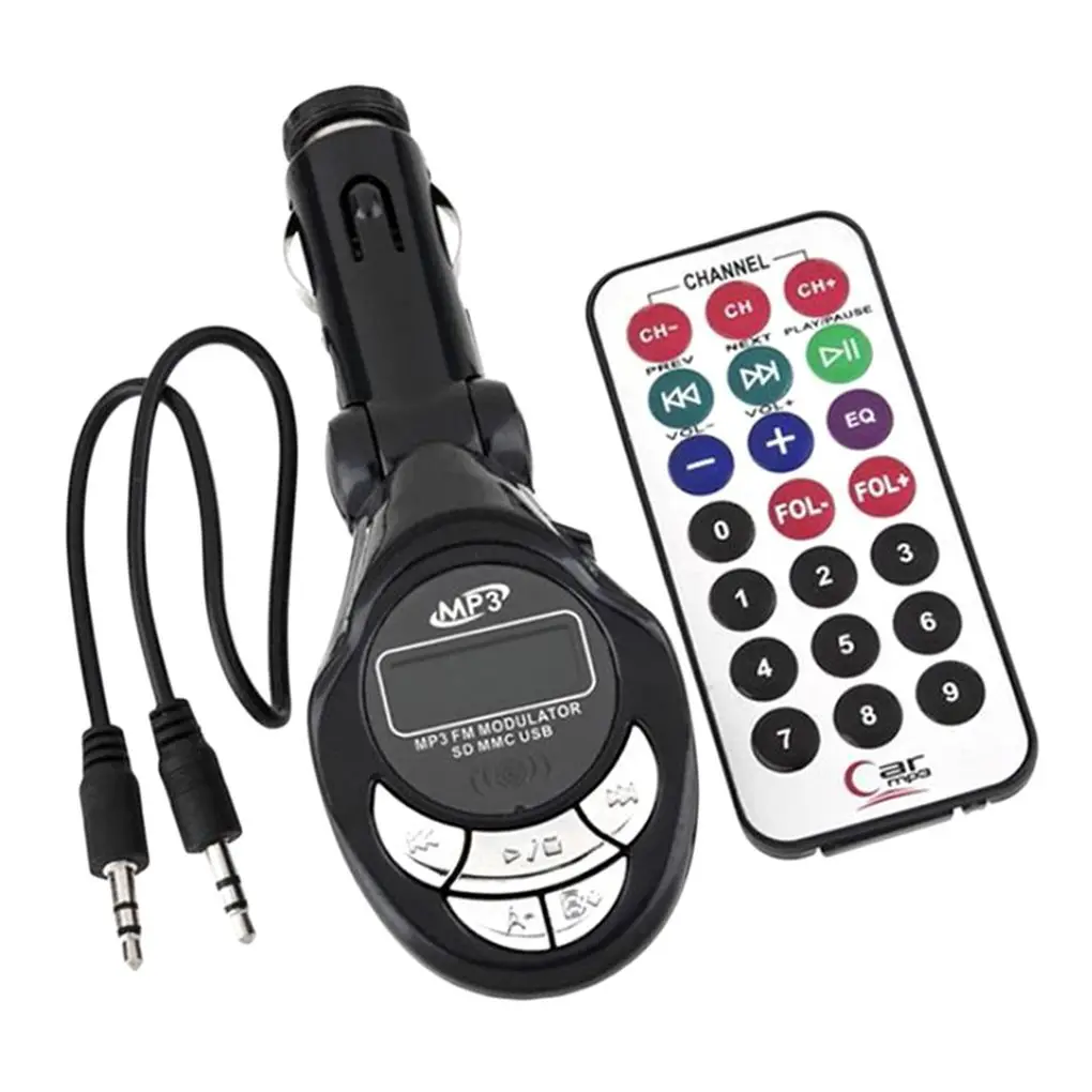 Reproductor MP3 4 en 1 para coche, transmisor inalámbrico FM, modulador