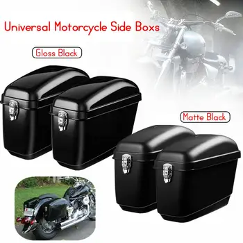 

Hot New Pair Motorcycle Saddlebags 30L Side Luggage Tank Tool Storage Hard Case For Harley Cruisers/Kawasaki/Honda/Suzuki