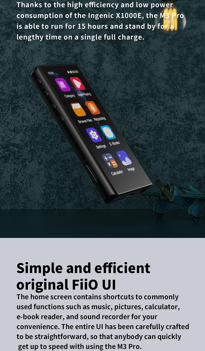 Refurbishment FiiO M3 Pro Full Touchscreen Lossless DSD HiFi Portable  USB DAC HD recording E-Book Built-in calculator