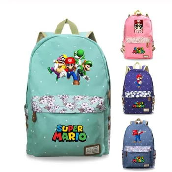 

Dabbing Super Mario Backpack School Bags for Teenage Girls Flower Point Backpack Women Casual Travel Shoulder Bags