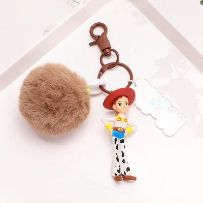 Аниме История игрушек брелок для женщин сумка Подвеска Forky Woody кролик Ducky фигурка игрушка меховой шар брелок Модель детский подарок - Цвет: MX107