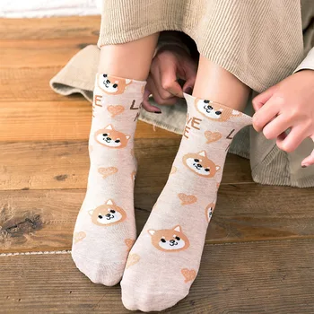 

animal print kawaii cute socks korean Unisex cat cartoon socks cotton woman calcetines meias mulher skarpetki sock