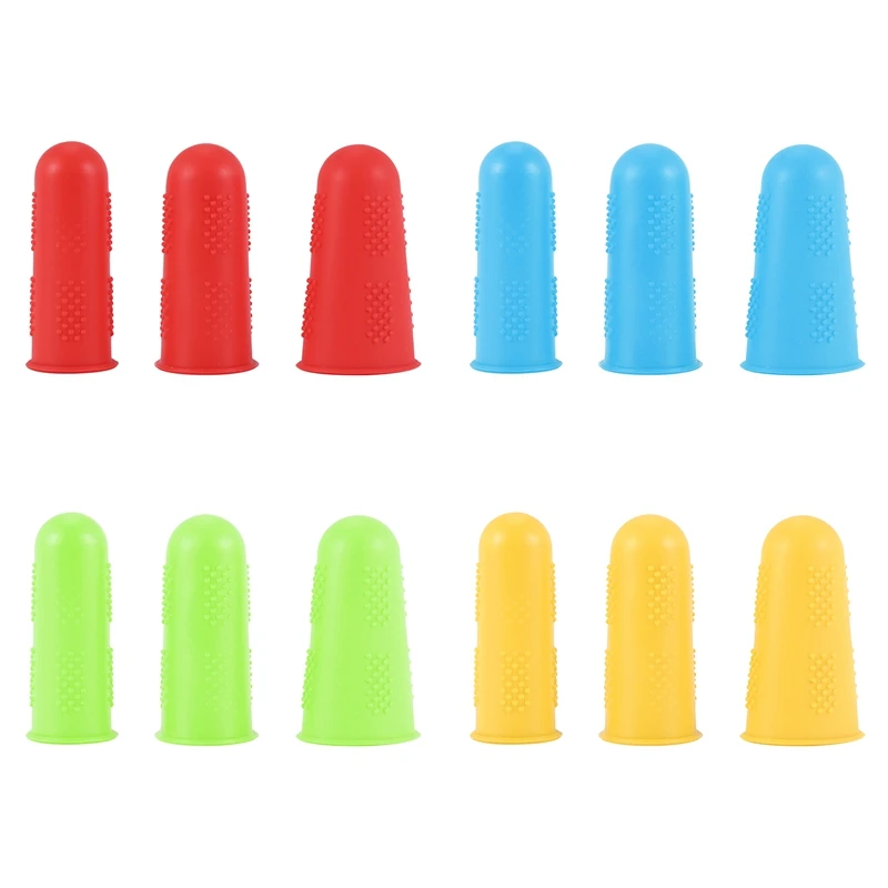 12 Pieces Hot Glue Finger Caps Silicone Protectors for Wax Rosin Resin Honey Adhesives Scrapbooking Sewing in 3 | Компьютеры и офис