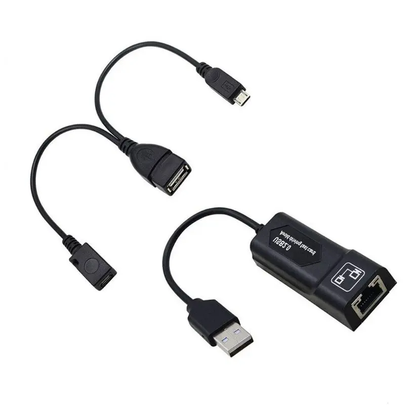 

Black Durable LAN Ethernet Adapter USB Converter Cable for Ama-zon FIRE TV 3