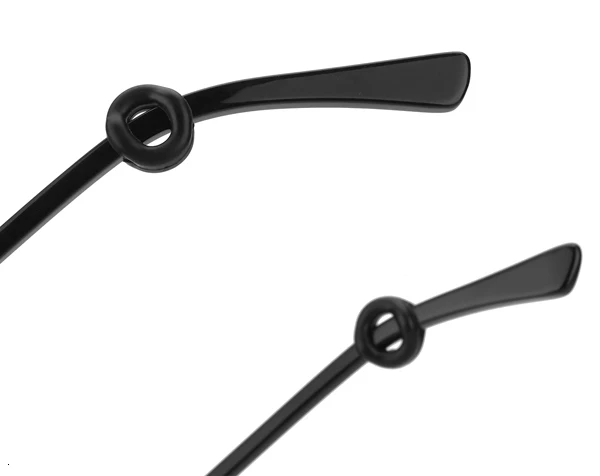 Круглые силиконовые противоскользящие ушные крючки, очки для чтения, спортивные фиксированные очки, держатель для дужек, аксессуары для очков - Цвет: black