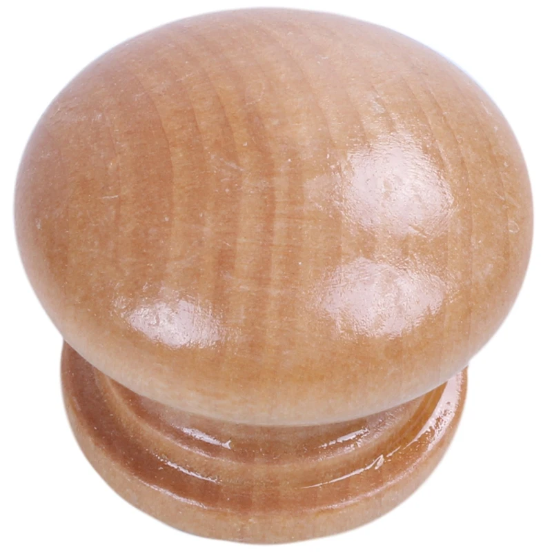 

12Pcs Replacement Pot Wood Color Round Shape Handle Wood Drawer Knobs