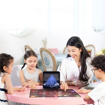 

Interactive Touch Foil Transparent Touch Screen LED HD Touch Projector 100 Inch Maximum 4K Touch Projector With Wi-Fi Speaker