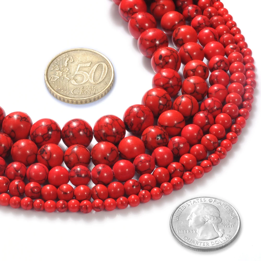 Natural-Red-Turquoises-Howlite-Stone-Round-Loose-Spacer-Ball-Beads-15-Strand-4-14MM-for-DIY (2)