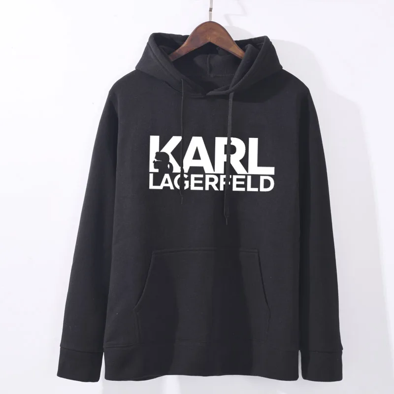 2019 осенние новые женские толстовки Karl Lagerfeld с буквенным принтом повседневные толстовки винтажные негабаритные обрезанный женский топ