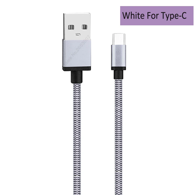 Кабель usb type C для быстрой зарядки Micro USB кабель для передачи данных Шнур зарядное устройство для samsung huawei Xiaomi Android мобильный телефон usb type-C данных - Цвет: For Type C White