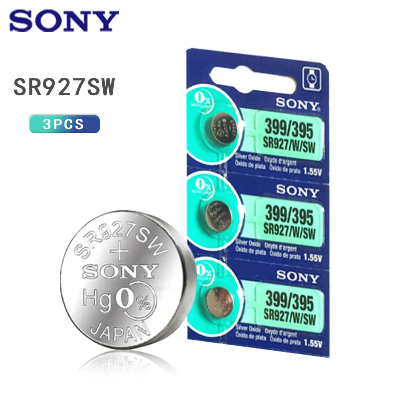 Батарейки для часов игрушек пультов 3 шт. 1 55 в AG7 LR927 LR57 SR927W 399 GR927 395A AG 7 | Электроника