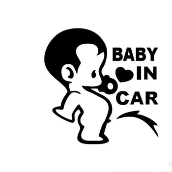 

Cartoon Stickers Baby Warning Car-Sticker Baby on Board High Quality Car styling sticker Accessories Creative Car Stickers
