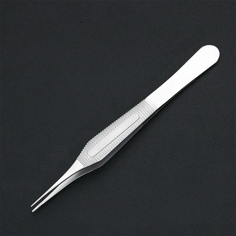 

Stainless Steel Plastic Surgery Tweezers ADSON Forcep 125 mm Tissue Forceps Medical Dressing Forceps Width 1.0 mm Without Hook