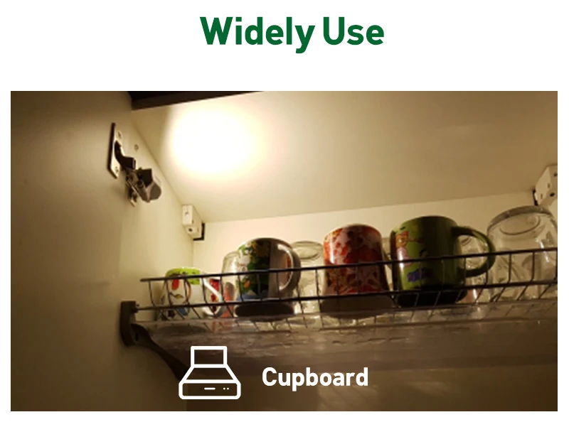 Goodland светодиодная подсветка под шкаф, Универсальный светильник для гардероба, датчик, светодиодный, Armario, внутренняя шарнирная лампа для шкафа, шкафа, кухни