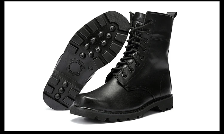 Военные ботинки с стальным носком; теплые зимние ботинки на меху; Мужская защитная обувь; рабочие ботинки; нескользящие кожаные армейские ботинки; тактические ботинки