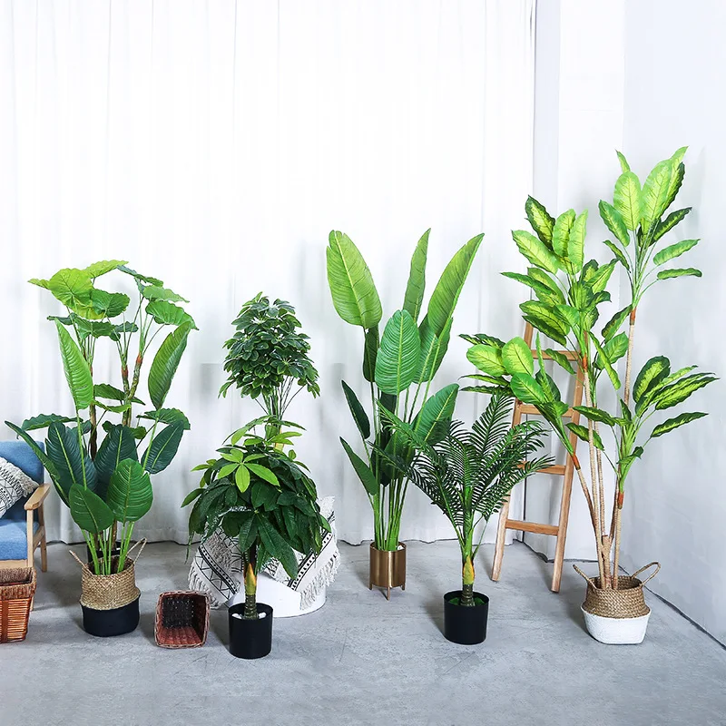 

Ravenala INS Northern European-Style Fake Tree Simulated Green Plants Potted Plant Large Ravenala Plant Bonsai Indoor Decoration