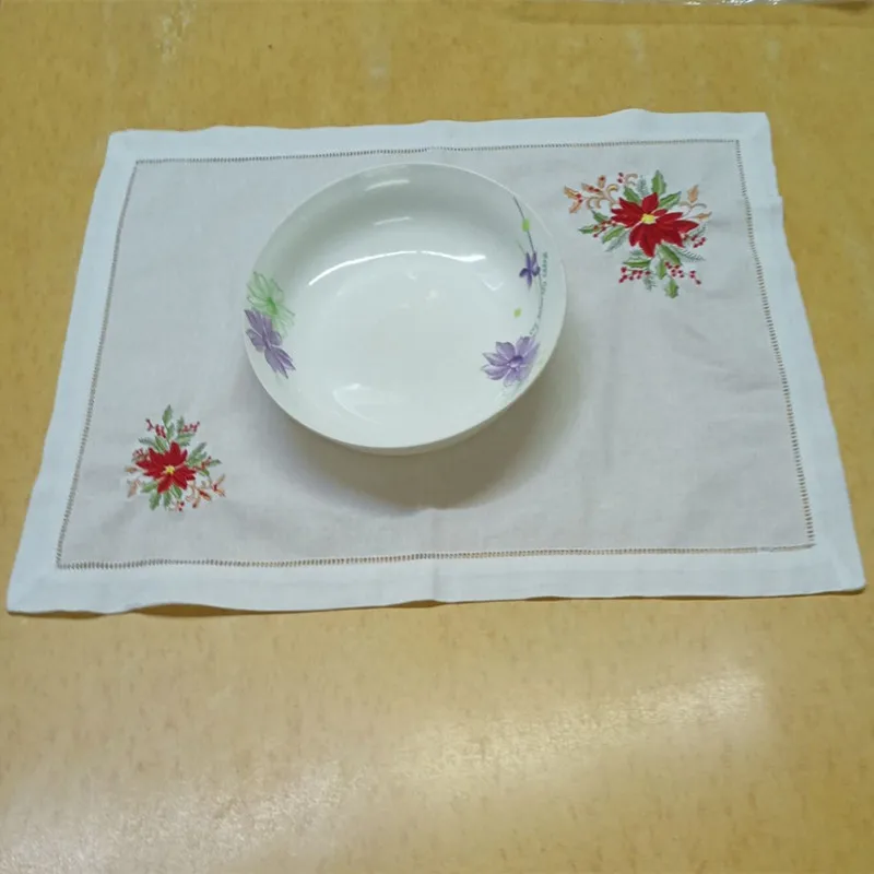 set-of-12-handkerchiefs-towels-dinner-napkins-table-cloth-hemstitched-placemats-with-color-embroidered-floral