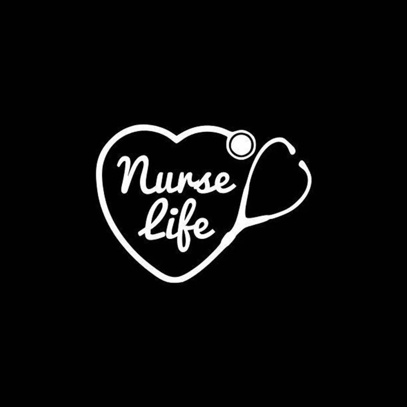 Черные/Серебряные наклейки для медсестер Life тела автомобиля забавные