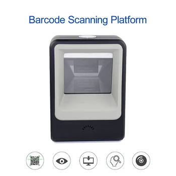 

MJ-8200 Desk USB Portable Automatic Bar Code Reader 1D 2D QR Barcode Scanner Handsfree Wired Barcode Scanner for Supermarket