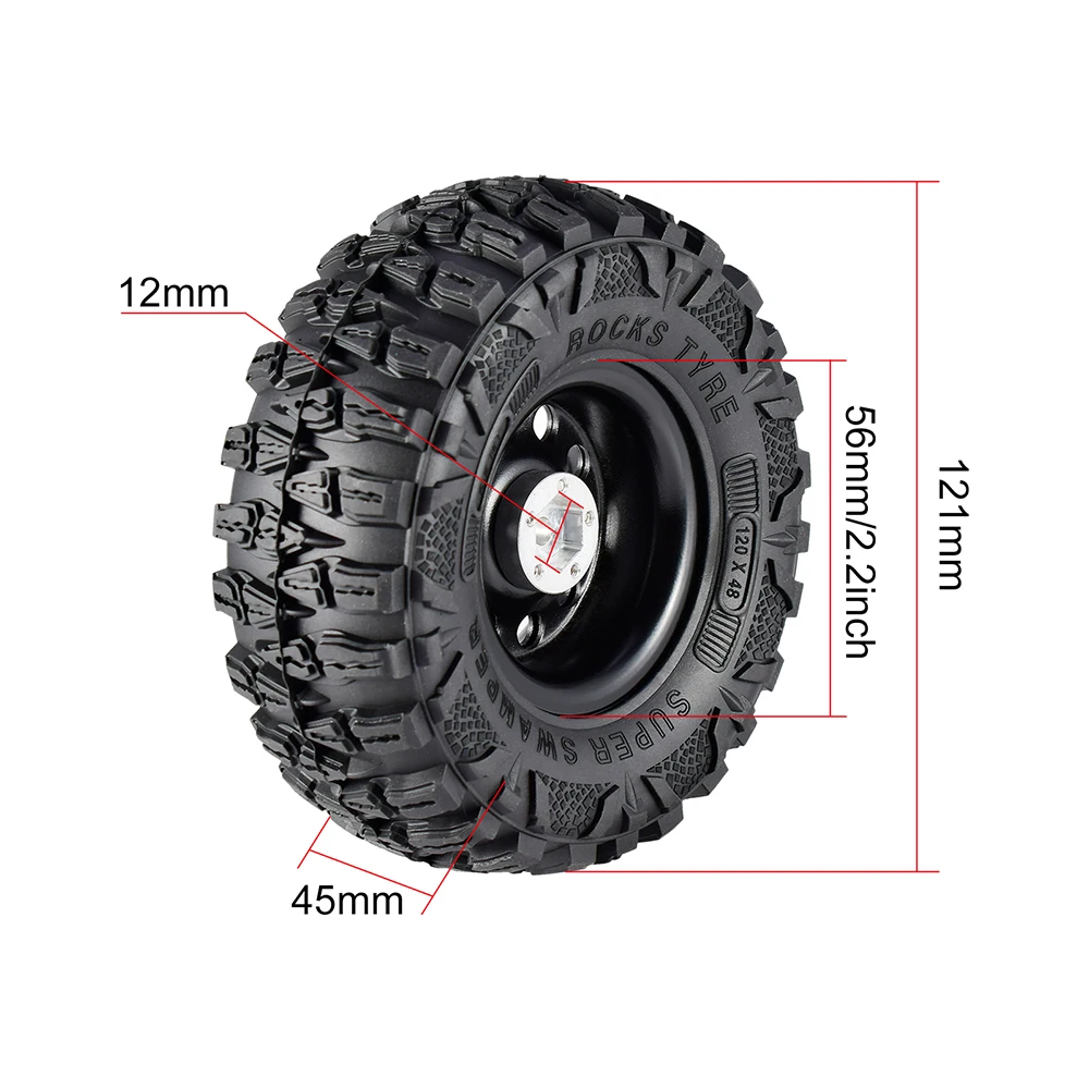4PCS AUSTARHOBBY AX-2015 2.2inch Wheel Rims Hub For 1/10 RC Crawler Traxxas Car