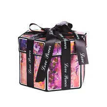 Сюрприз взрывающаяся коробка самостоятельно клейкий альбом для юбилея скрапбук DIY Фотоальбом день рождения подарки ко дню Святого Валентина