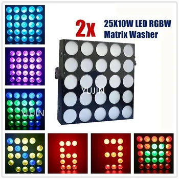 

2pcs/lot 25x10W Flash LED Matrix Light RGB Pixel Square LED Panel for Wedding Concert Disco Stage Party