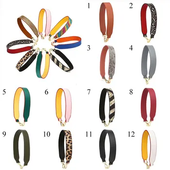 

PU Leather Female Bag Handles Fashion Leopard Print Bag Strap Serpentine Bag Belt Purse Strap Accessories For Bags Gold Buckle