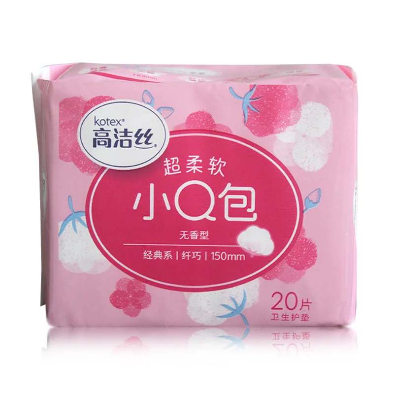 

Kotex Small Q Bag Pads Slim Soft Skin Fragrance-Free 20 PCs Sanitary Pads 150 Size