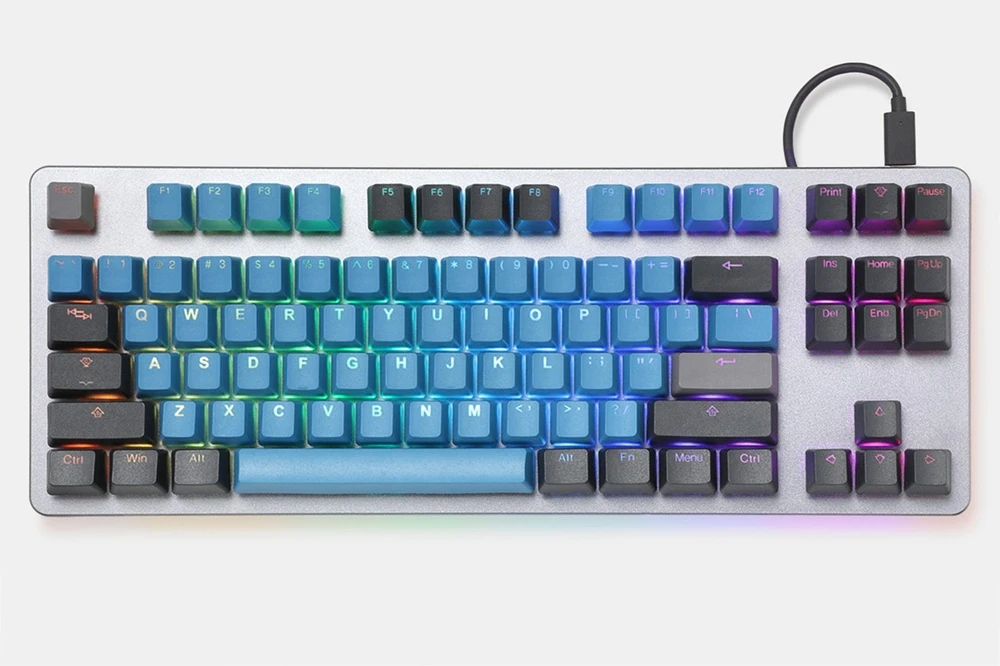 Keycaps para Faça Através da Floresta Taihao Duplo Tiro Você Mesmo Gaming Teclado Mecânico Tampões Retroiluminados Oem Perfil Luz Profunda Azul Verde Pbt - Imagem 3