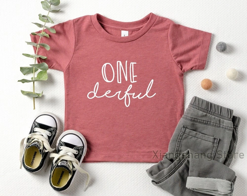 Первый день рождения onederful оригинальная хлопковая повседневная мужская футболка