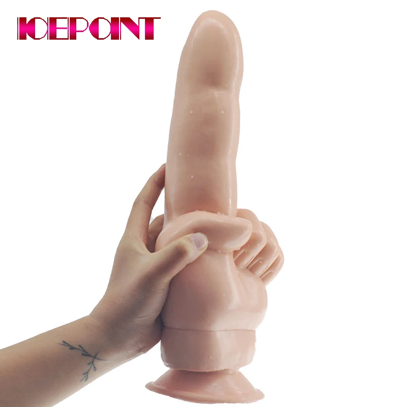 Enlarged Finger Design Dildo with Suction Cup Big Hand Stuffed Butt Plug for Women Large Anal Plug Fisting Masturbation Sex Toys