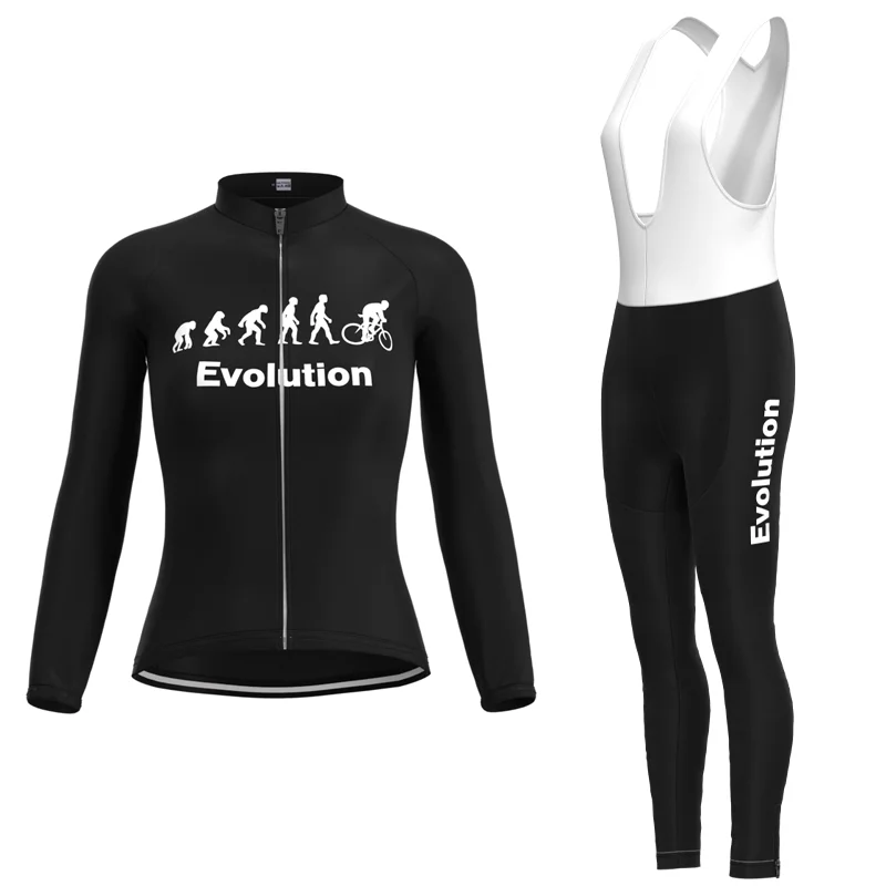 1999 Competition Evolution Retro Woman Black Cycling Jersey Long sleeve