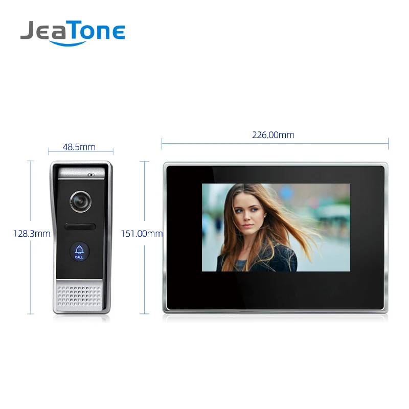 JeaTone 720P WiFi IP видео дверной телефон видеодомофон 2-1 домашняя система контроля доступа Android IOS приложение удаленный разблокировка сенсорный экран