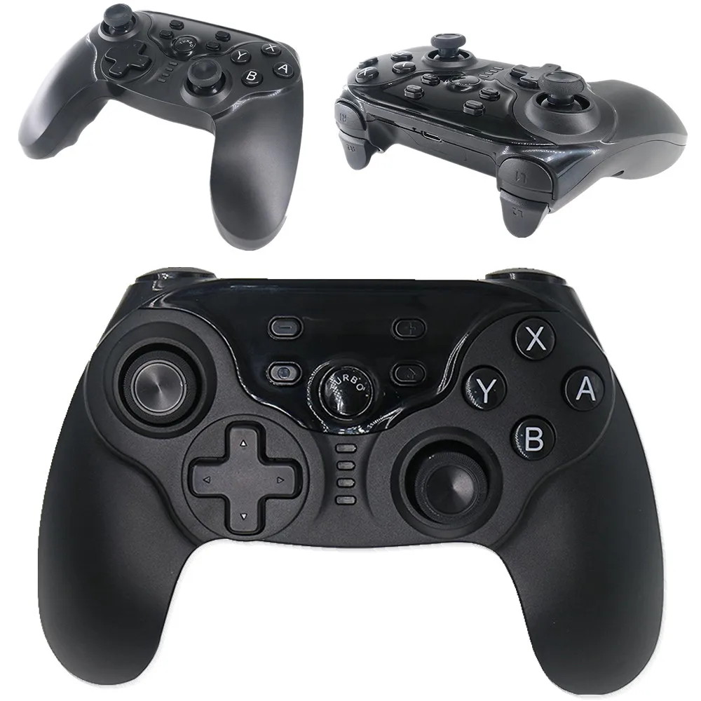 Черный Беспроводной Bluetooth геймпад Pro контроллер для PND переключатель NS игры на консоли джойстик с скриншот двойной вибрации ПК игры - Цвет: Черный