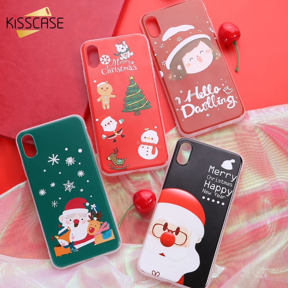 

KISSCASE Matte Case for Huawei P20 Lite P30 Pro Phone Case Chrismas Santa Cartoon Cover Case for Huawei P20 Pro P30 Lite Case