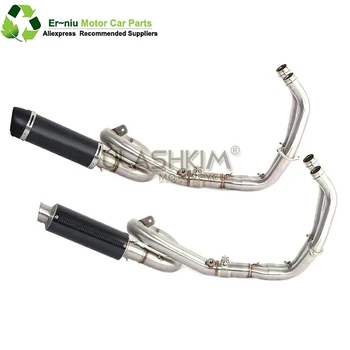 

MT07 FZ07 Motorcycle Exhaust Muffler Link Pipe Full System Slip On FOR yamaha FZ-07 MT-07 FZ 07 MT 07 2014-2019 XSR700 2016-2019