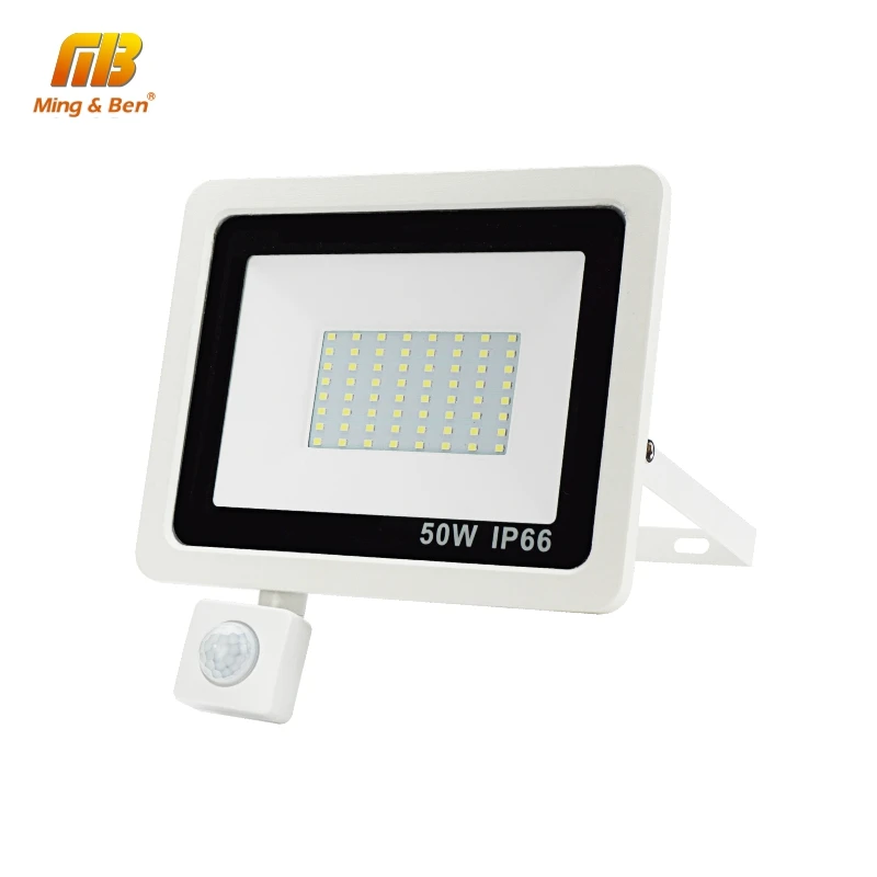 

Led PIR Sensor Floodlight 220V 10W 20W 30W 50W 100W Waterproof IP66 Outdoor LED Reflector Light Garden Lamp Warm Cold White