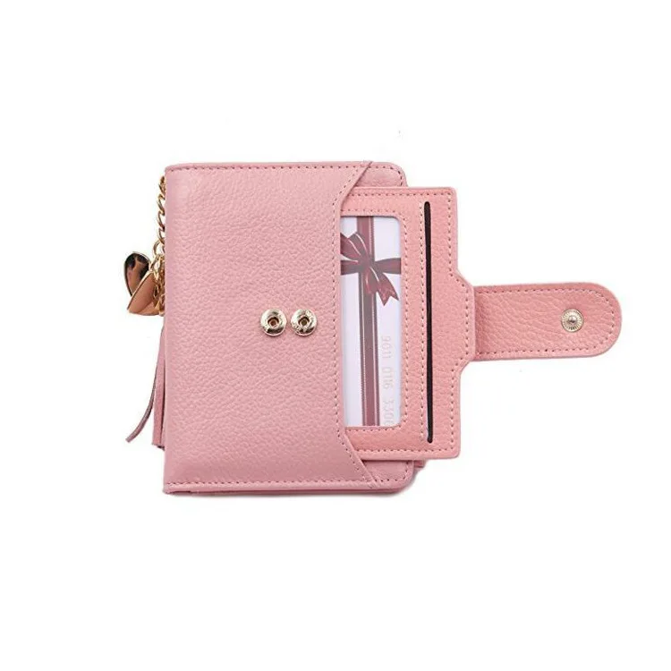 

Female Sweet Micro Soft Leather Wallet ID Card Cover Money WOMEN'S Bag Color