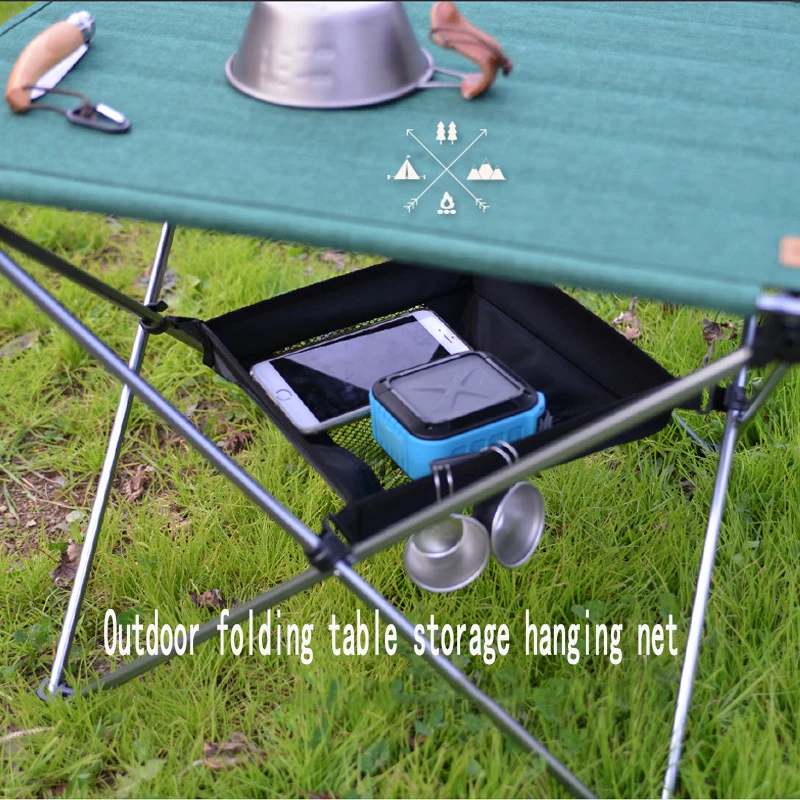

Outdoor Camping folding table storage hanging net basket picnic table storage rack camping storage hanging bag finishing net bag
