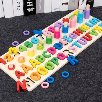 

Toddlers Learning To Count Numbers Matching Digital Shape Match Math Puzzle Montessori Toys