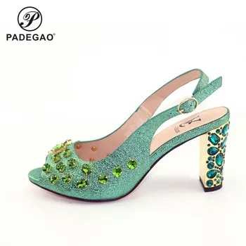 

High Quality Nigerian Ladies Matching Shoes without Bag Material with Pu African Shoes for Party Women Shoes