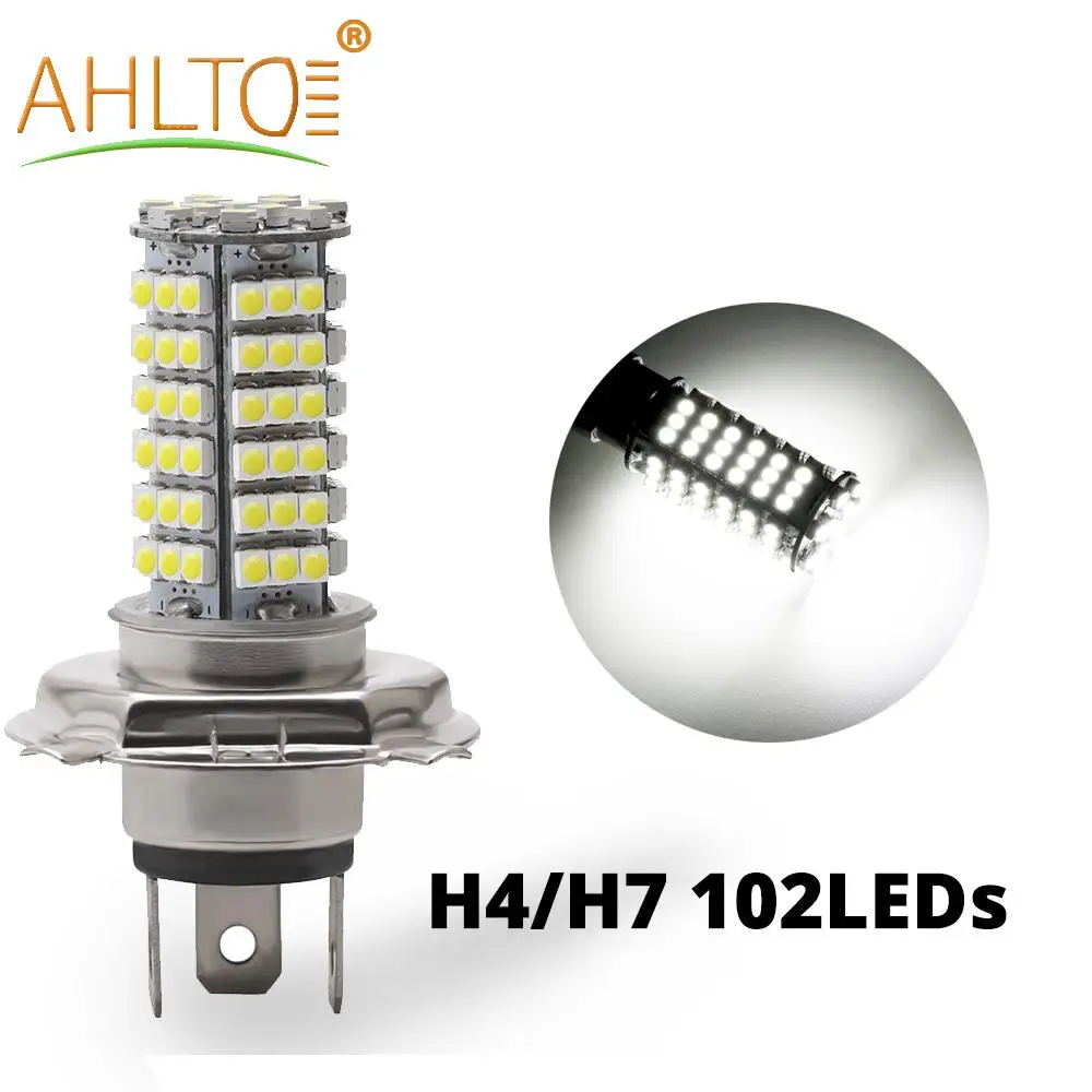 H4 H7 туман светильник DRL вождения бега головной AC/DC 12V 1210 102SMD светодиодный сигнал