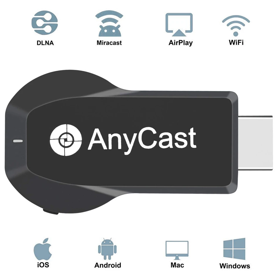 Anycast M100 2,4G/5G 4K Miracast любой литой беспроводной DLNA трансляции записи HDMI tv Stick Wifi Дисплей приемник ключа для IOS Android PC