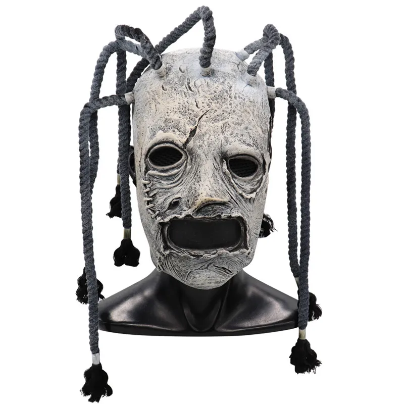

Slipknot Corey Taylor Latex Mask Dreadlocks Cosplay Masks Fancy Dress Halloween Prop