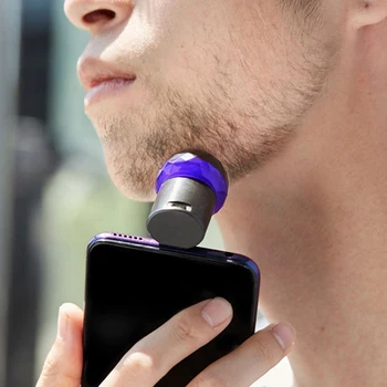

Electric Mini Portable Smart Phone USB Shaver Shaving Tool With Adapter For Men Gift Maquina De Barbear
