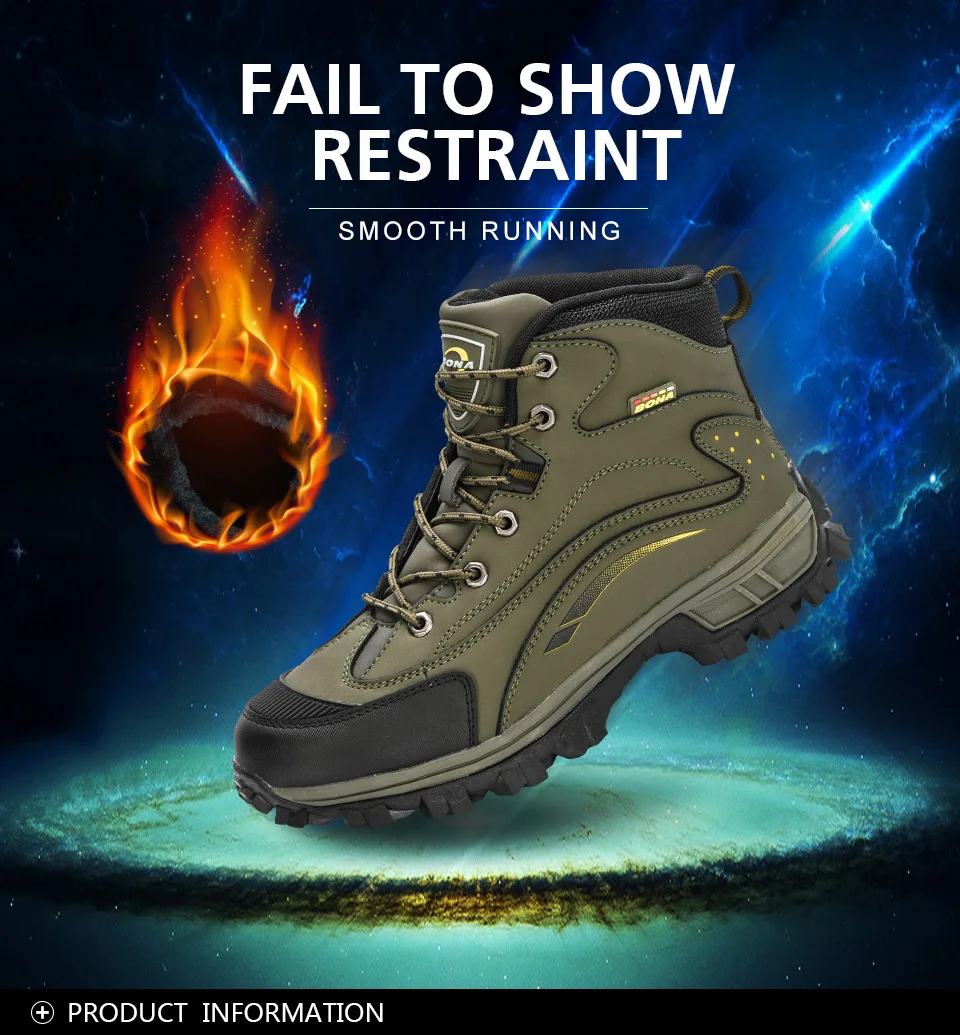 BONA 2020 New Designers Nubuck Snow Boots Warm Plush Boots Men Ankle Boot Outdoor Non-Slip Winter Footwear Masculino Comfortable