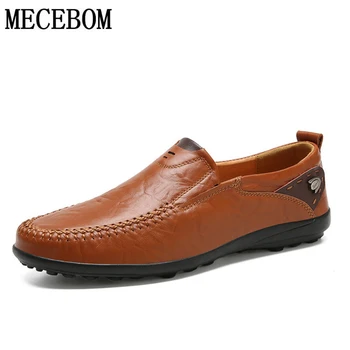 

Men Loafers Genuine Leather Cowhide Driving Shoes Big Size 37-47 Comfortable Lazy Shoes Slip-on Men Casual Shoes Flats Moccasin