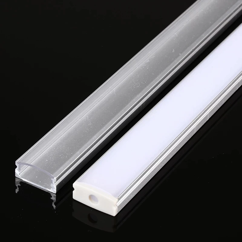 2-28 sets / pack 0.5m 12mm perfil aluminio for 5050 5630 LED strip aluminum alloy flat shell + PC cover aluminum profile led light led aluminum channel